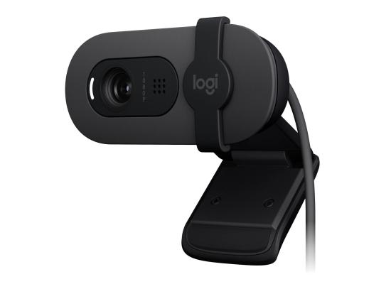 Logitech Brio 105 Full HD 1080p Business Webcam – Auto Light Balance, Integrated Privacy Shutter